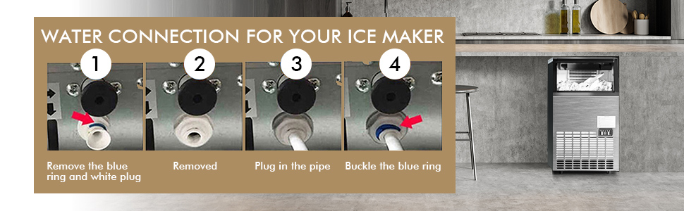 Portable Built-In Stainless Steel Commercial Ice Maker